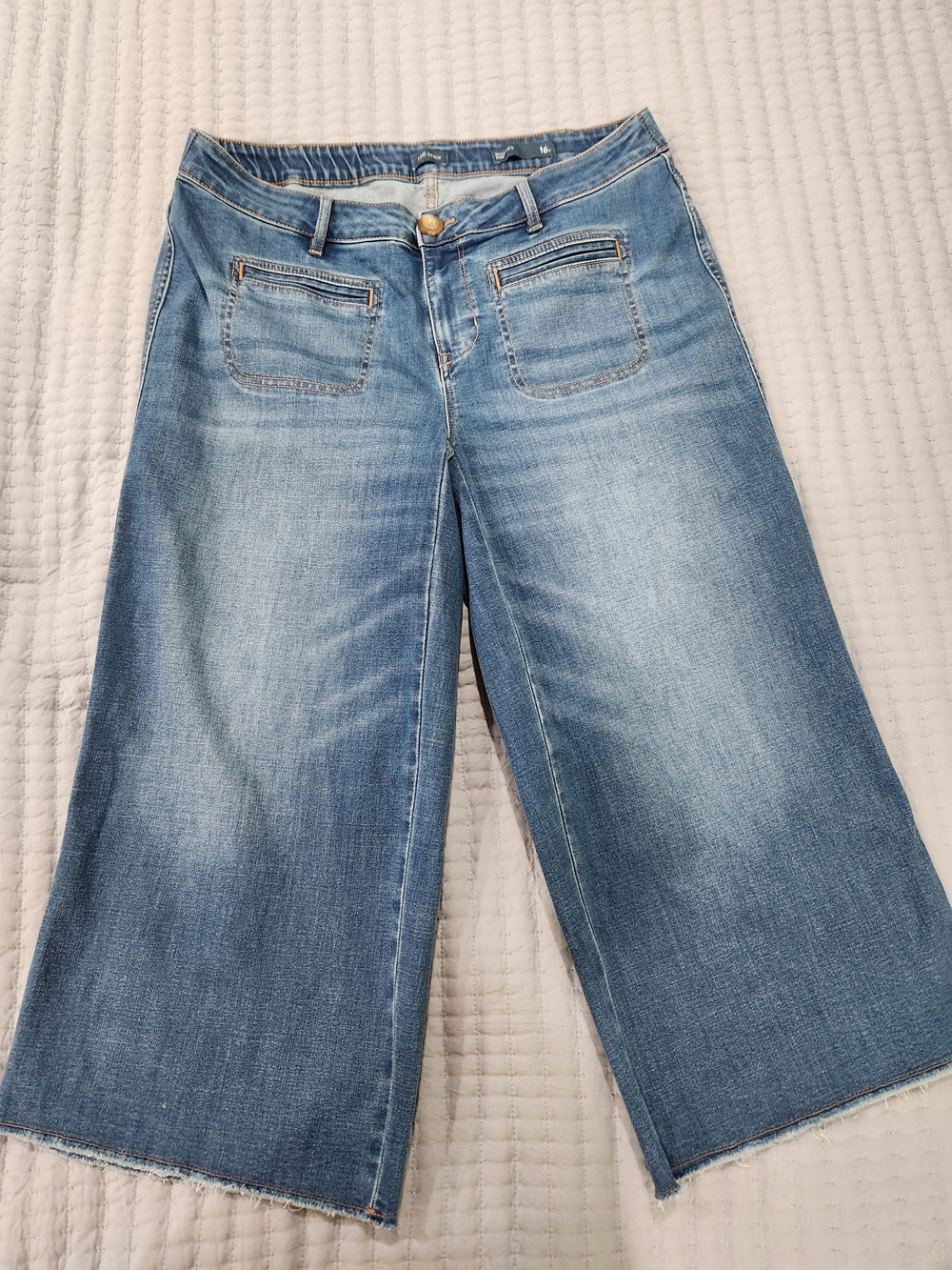 J. Jill Light Blue Wide-Leg Crop Jeans